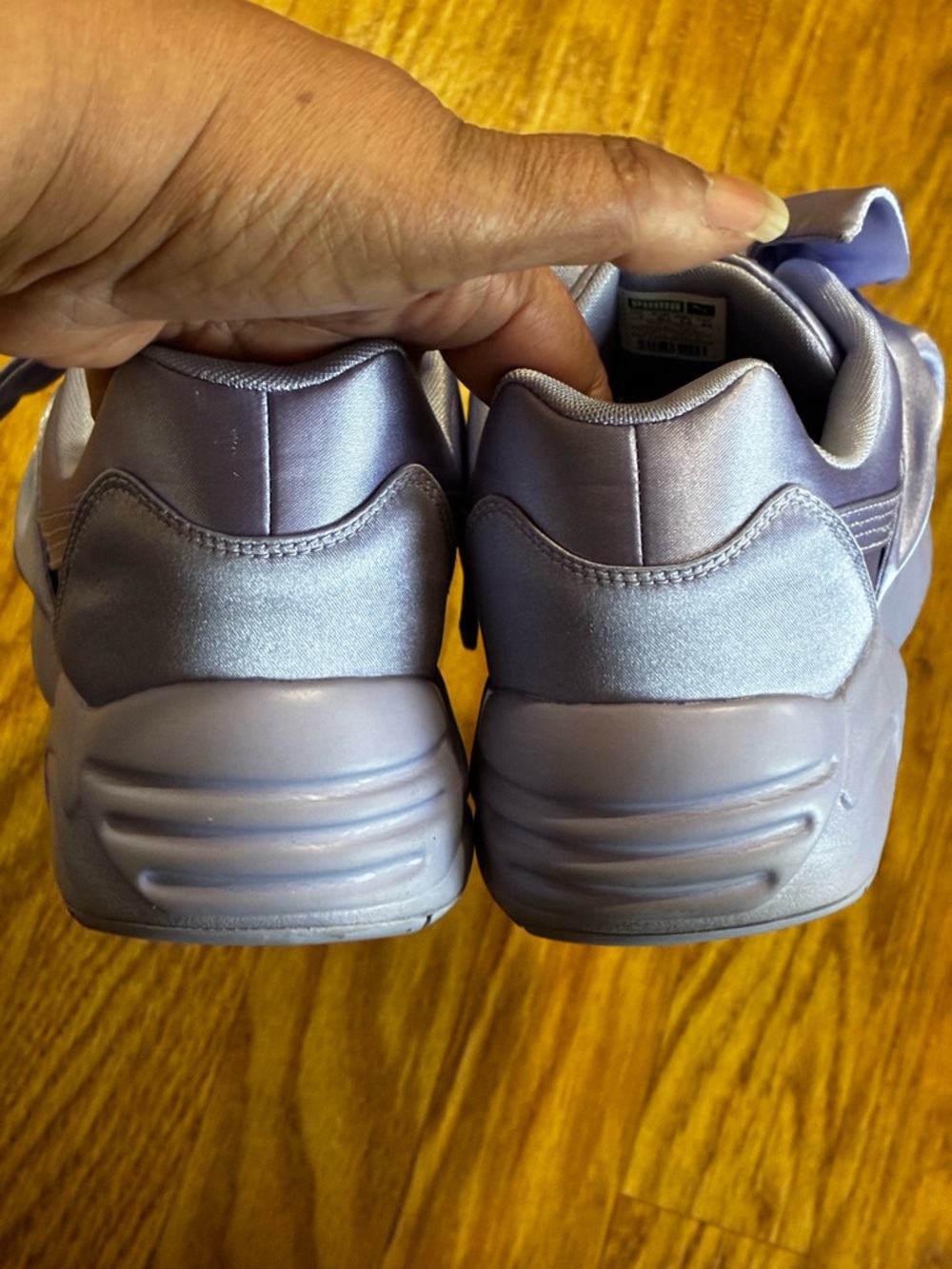 Puma x Fenty Rihanna Satin Bow Sneakers in Lilac Sweet Lavender - Picture 9 of 12